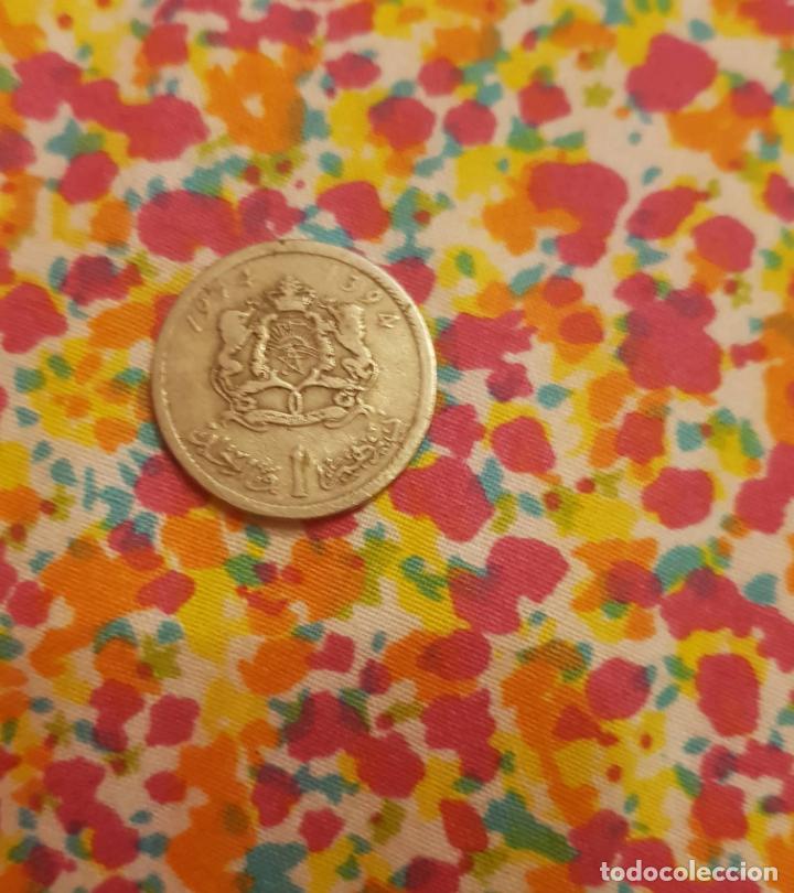 Monedas antiguas de &Aacute;frica: 1 Dirham Marroqu&iacute; del 74 - Foto 2