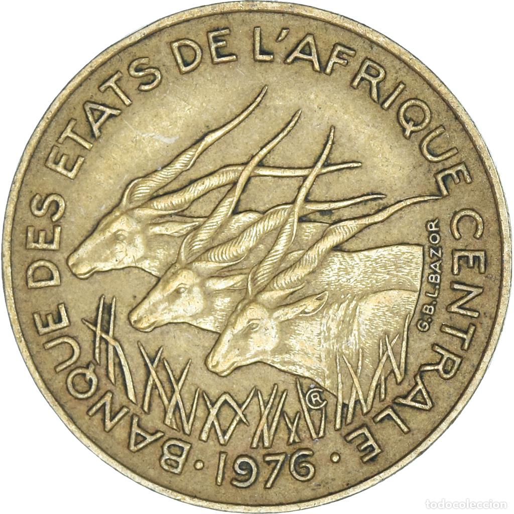 Monnaies anciennes d'Afrique: [#1450059] Moneda, Estados del &Aacute;frica central, 5 Francs, 1976