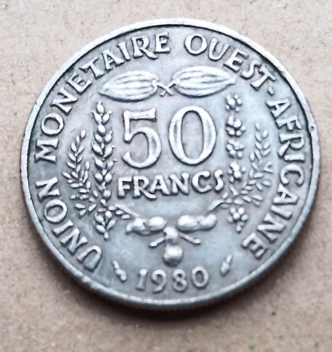 Monnaies anciennes d'Afrique: AFRICA DEL OESTE - 50 FRANCOS 1980 MBC-