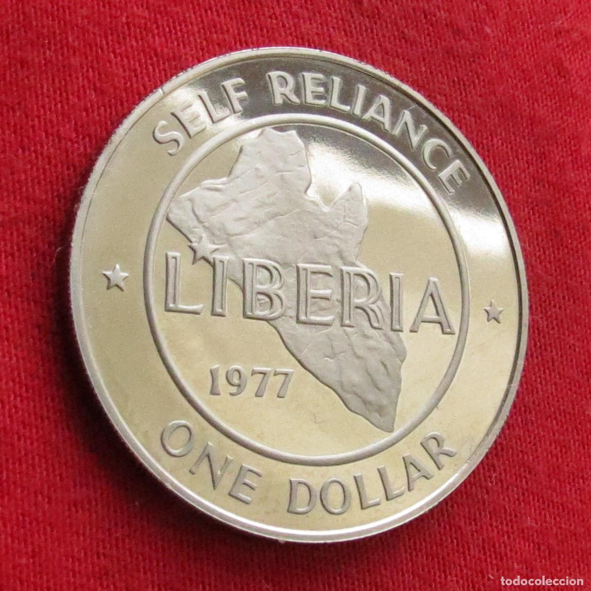 Monedas antiguas de &Aacute;frica: Liberia 1 $ 1977 - Foto 1