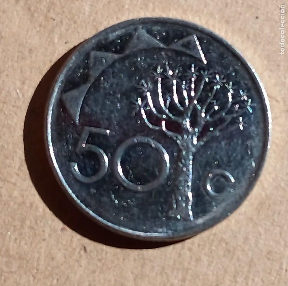 Monedas antiguas de &Aacute;frica: NAMIBIA - 50 CENTS 1993 MBC- - Foto 2
