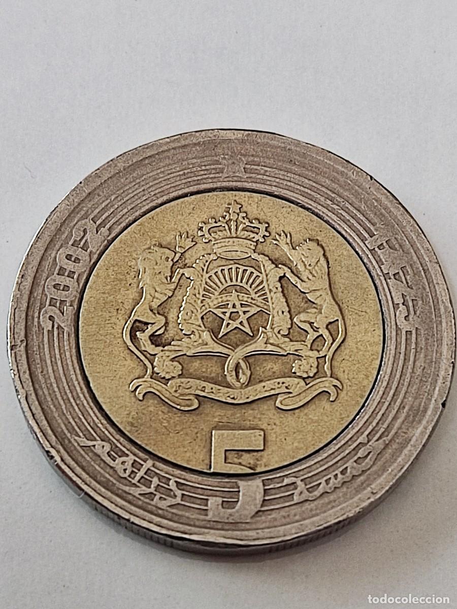 Monedas antiguas de &Aacute;frica: 5 dirham 2002 Marruecos. - Foto 1