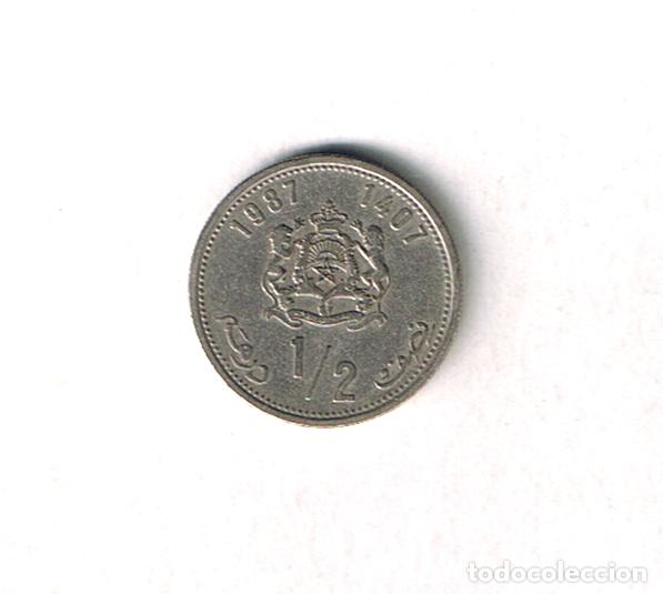 Monedas antiguas de &Aacute;frica: Moneda Marruecos 1/2 Dirham, 1987 (1407) - Foto 2