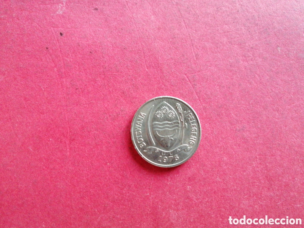 Monedas antiguas de &Aacute;frica: 10 thebe de Botswana 1976 - Foto 2