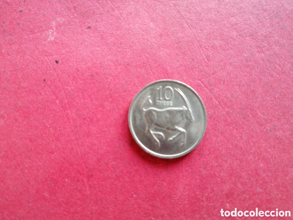 Monedas antiguas de &Aacute;frica: 10 thebe de Botswana 1976 - Foto 1