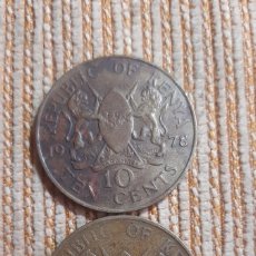 Monedas antiguas de África: (KENIA)(NIQUEL-LATÓN) LOTE DE 2 MONEDAS DE 10 CENT. Lote 378091304