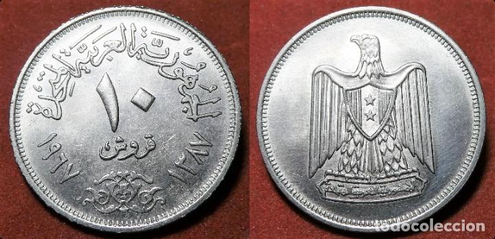Monedas antiguas de &Aacute;frica: MONEDA DE EGIPTO 10 PIASTRAS SC - Foto 1