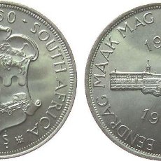 Monedas antiguas de África: SUDÁFRICA 5 CHELINES (SHILLINGS) PLATA 1960 S/C CONMEMORATIVA 50 ANIV. DE LA UNION