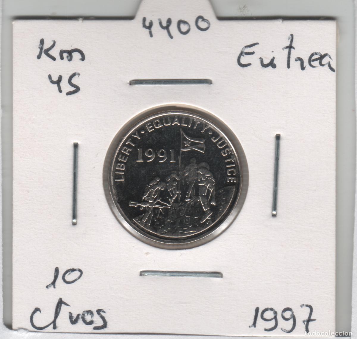 Monedas antiguas de &Aacute;frica: MONEDA ERITREA 10 CENTAVOS 1997 - Foto 1