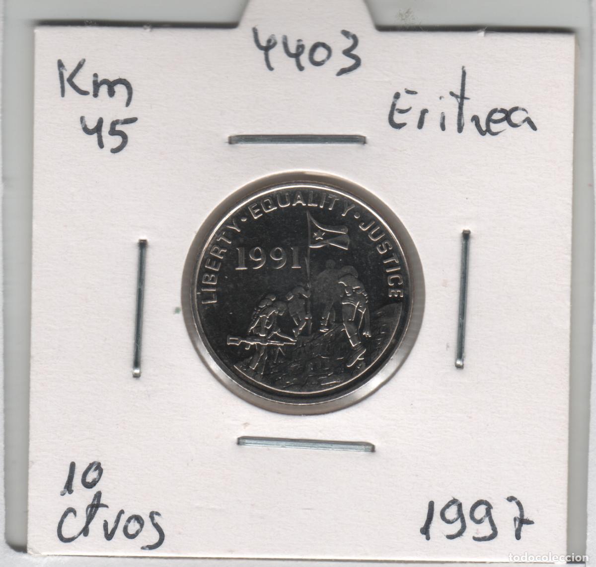 Monedas antiguas de &Aacute;frica: MONEDA ERITREA 10 CENTAVOS 1997 - Foto 1