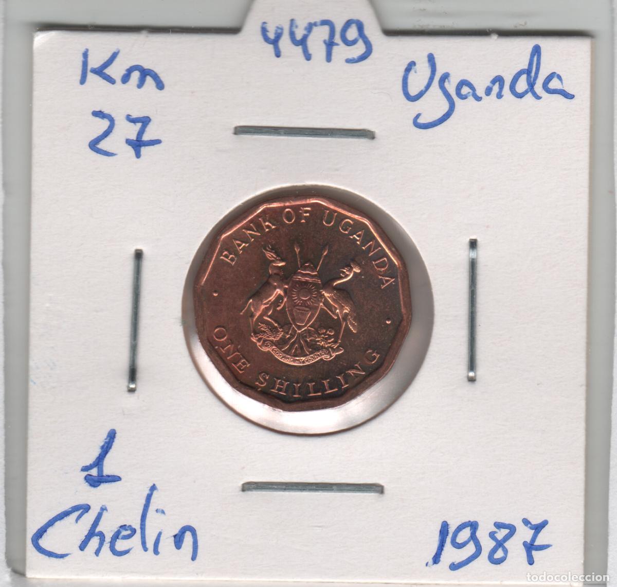 Monedas antiguas de &Aacute;frica: MONEDA UGANDA 1 CHELIN 1987 - Foto 1