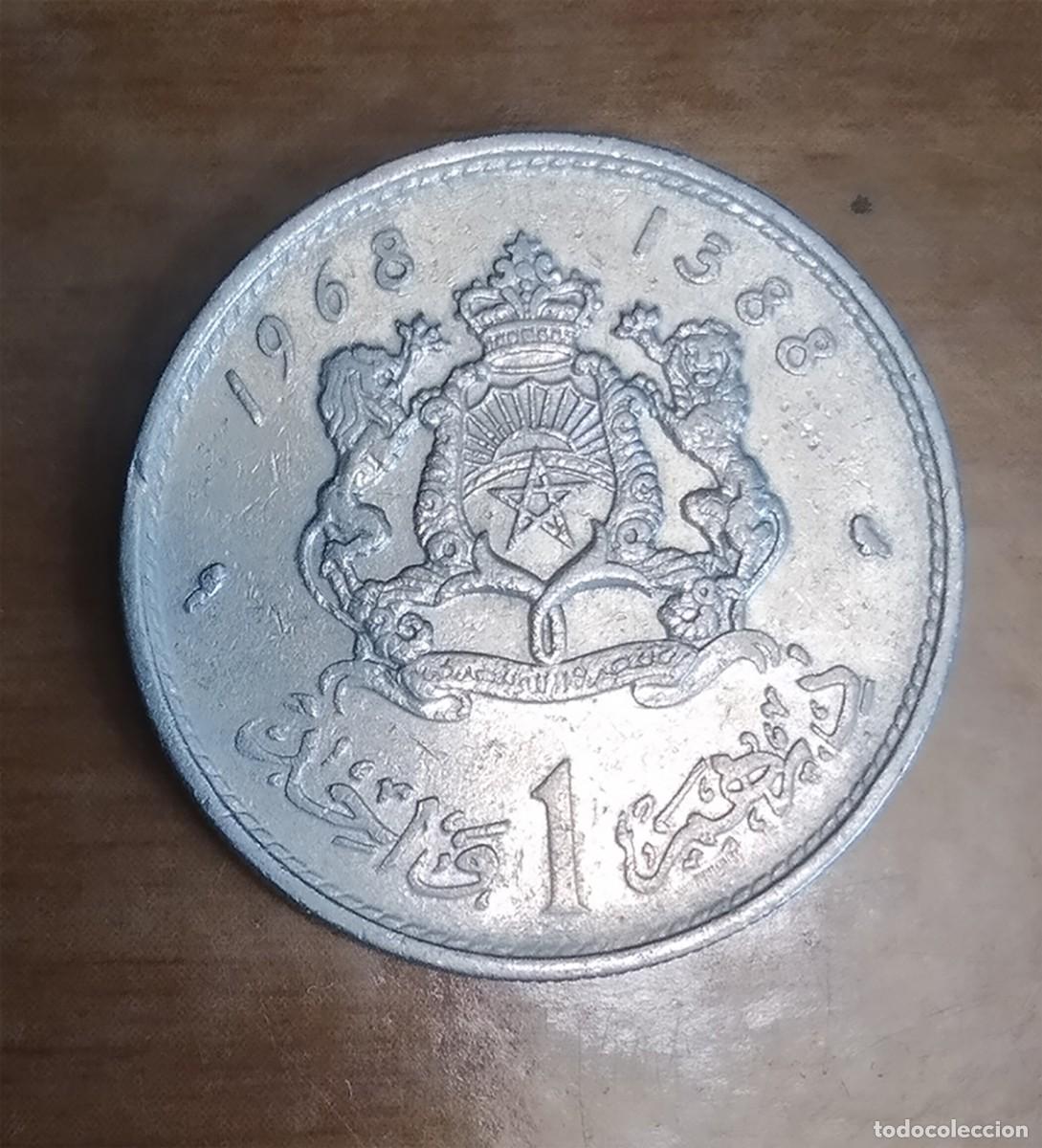 Monedas antiguas de &Aacute;frica: UN DIRHAM MARROQUI DE 1968 - Foto 2