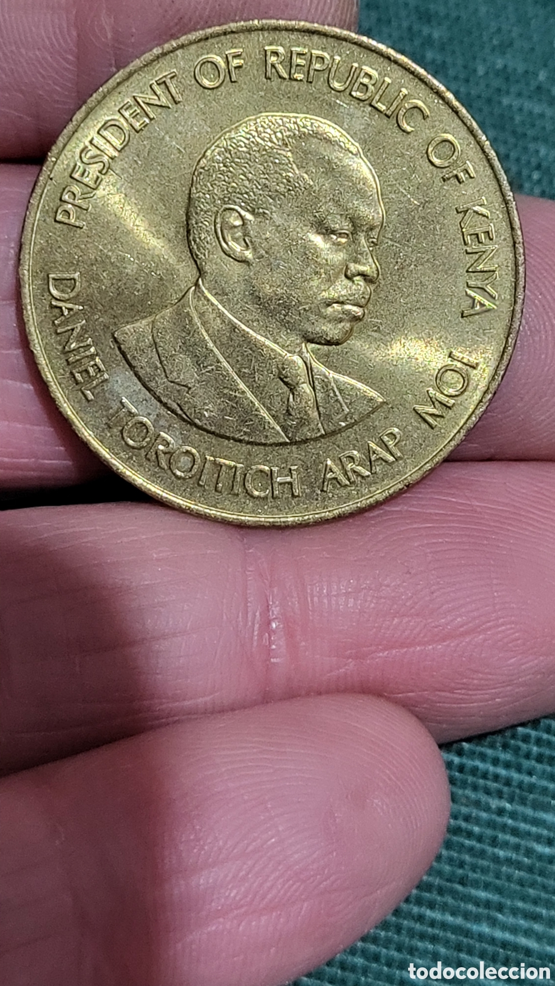Monedas antiguas de &Aacute;frica: Moneda 10 centimos Kenya 1984 - Foto 1