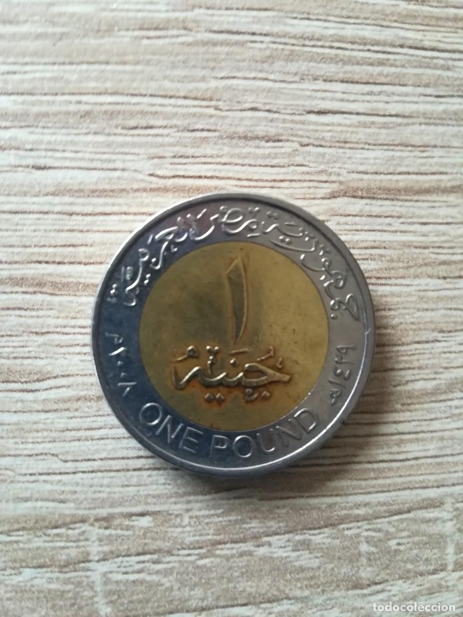 Monedas antiguas de &Aacute;frica: MONEDA 1 LIBRA EGIPTO TUTANKAM&Oacute;N. CIRCULADA. - Foto 1