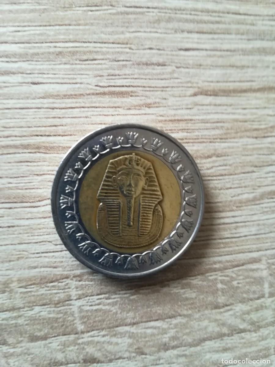 Monedas antiguas de &Aacute;frica: MONEDA 1 LIBRA EGIPTO TUTANKAM&Oacute;N. CIRCULADA. - Foto 2