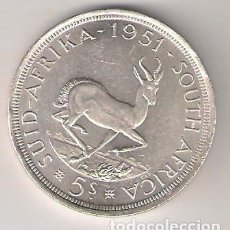 Monedas antiguas de África: MONEDA DE 5 CHELÍNES (SHILLINGS) DE SUDÁFRICA DE 1951. JORGE VI. PLATA. EBC. (ME416). Lote 392911474