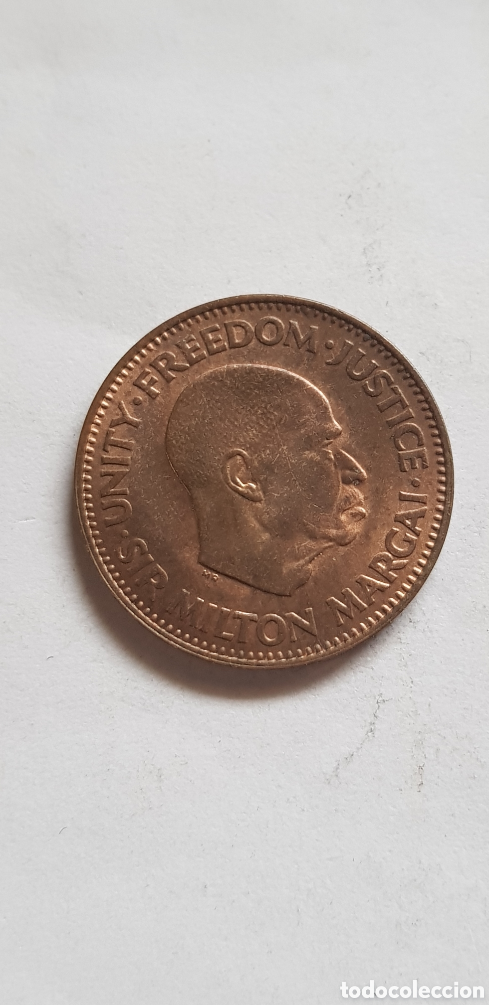 Monedas antiguas de &Aacute;frica: 1/2 Cent 1964 Sierra Leona Half C&eacute;ntimo - Foto 2