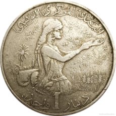 Monedas antiguas de África: Ω TÚNEZ. 1 DINAR DE 1983. KM# 304. (581).