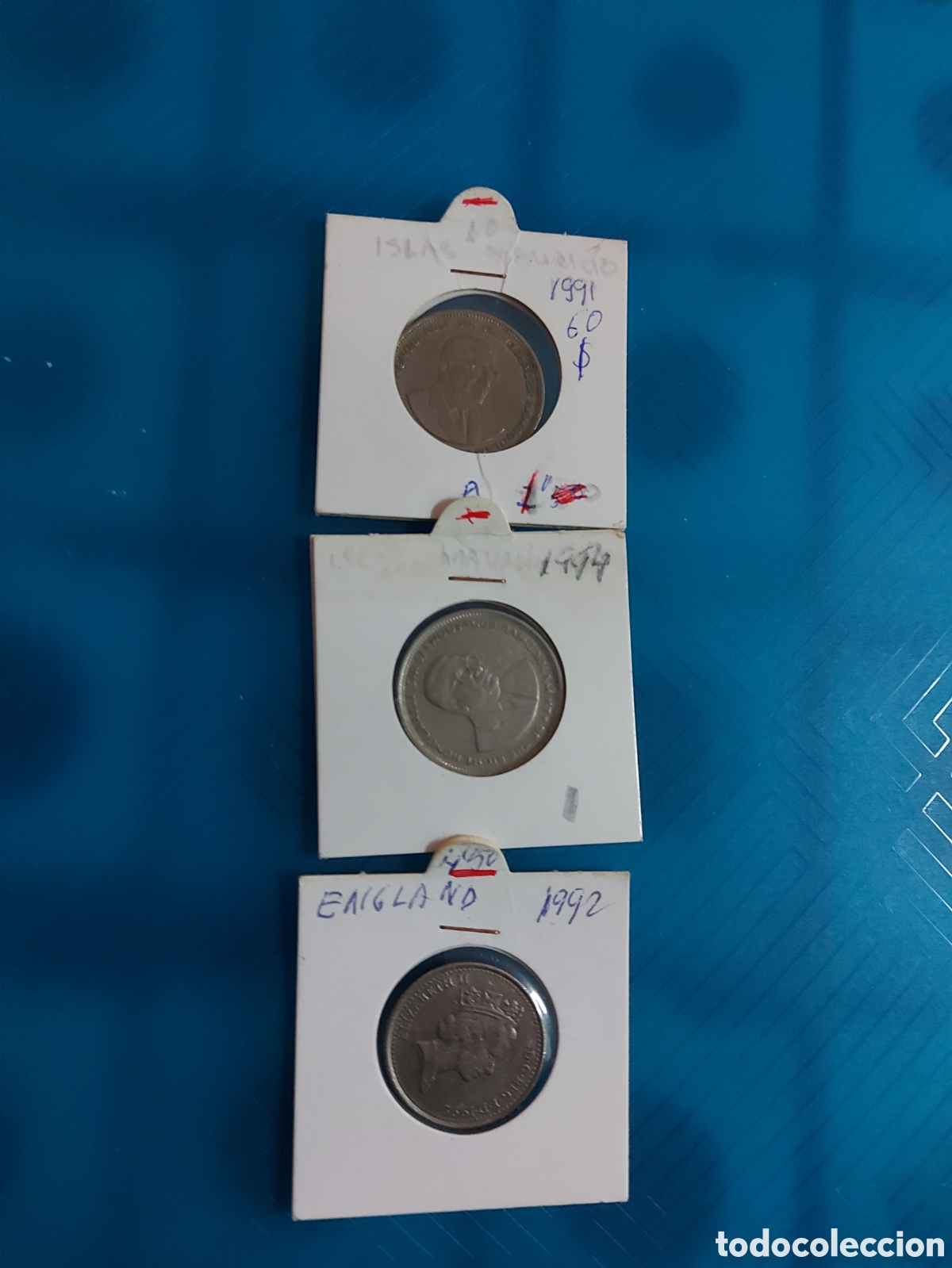 Monedas antiguas de &Aacute;frica: IslasMaurice y 2 mas - Foto 1