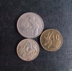 Monedas antiguas de África: CONJUNTO DE 3 MONEDAS DE ZAMBIA MUY DIFICILES. Lote 400161704