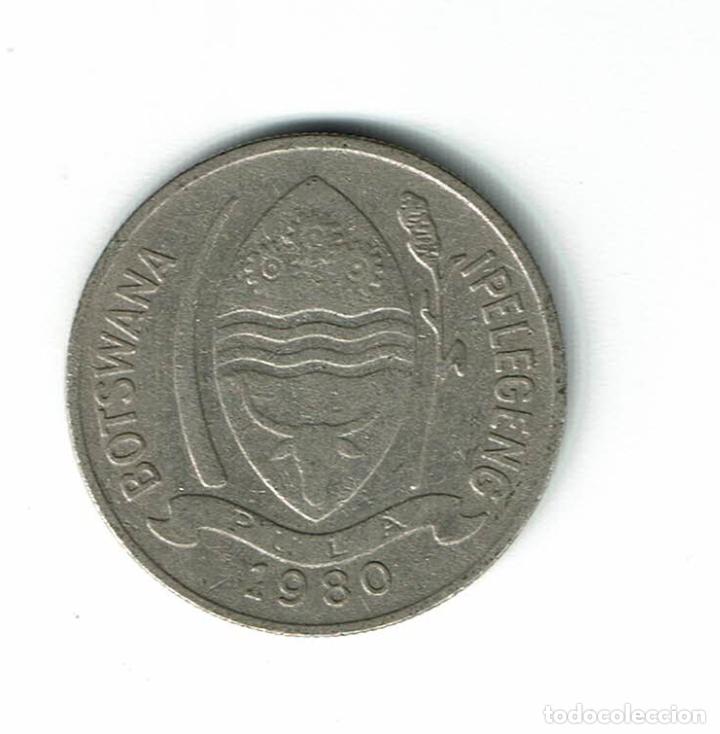 Monedas antiguas de &Aacute;frica: BOTSWANA 10 THEBE 1980 - Foto 2