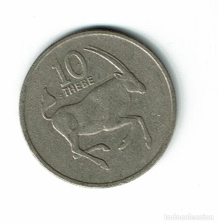 Monedas antiguas de &Aacute;frica: BOTSWANA 10 THEBE 1980 - Foto 1