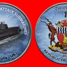 Monedas antiguas de África: 1 CHELIN SHILLING 2020 SUBMARINOS HMS ASTUTE (UK) SIN CIRCULAR ZIMBABUE ZIMBABWE-4467SC