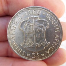 Monedas antiguas de África: SUDÁFRICA 5 SHILLINGS 1960 PLATA