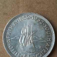 Monedas antiguas de África: ANTIGUA MONEDA 5 SHILLINGS 1952 - GEORGE VI SOUTH AFRICA PLATA TEMA BARCOS. Lote 402312734