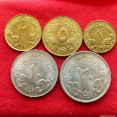 Monedas antiguas de África: SUDAN SERIE 1 2 5 10 20 GHIRSH 1983. Lote 403072709
