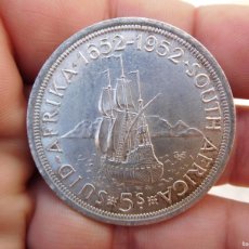 Monedas antiguas de África: SUDÁFRICA 5 SHILLING 1952 PLATA. Lote 403391784