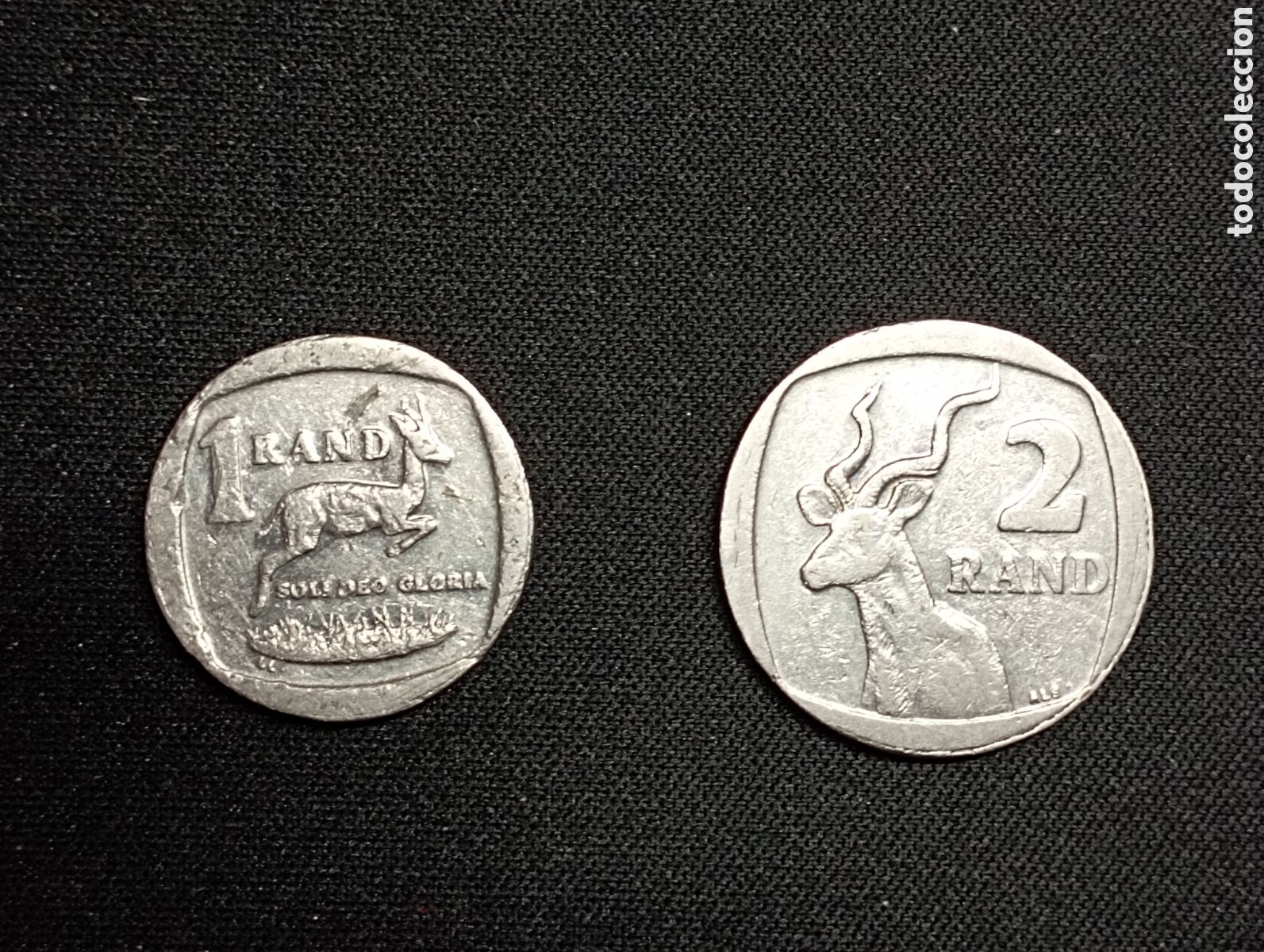 Monedas antiguas de &Aacute;frica: Monedas 1 y 2 Rand de 2004 - Foto 1