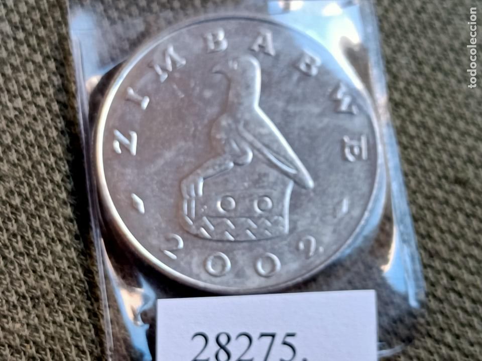 Monedas antiguas de &Aacute;frica: Zimbabwe 1 dolar 2002 - Foto 2