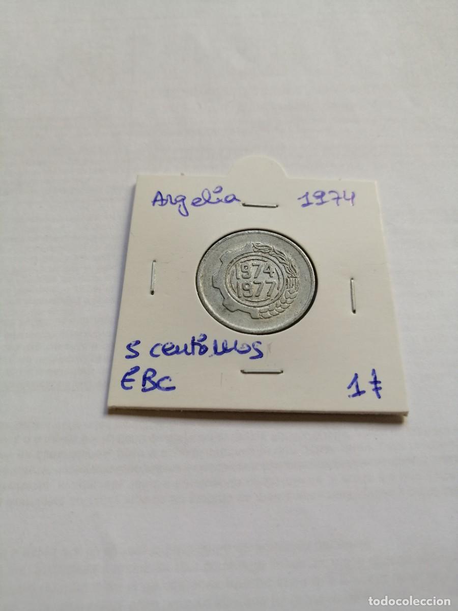 Monedas antiguas de &Aacute;frica: Argelia 5 Centimos 1974 - Foto 1