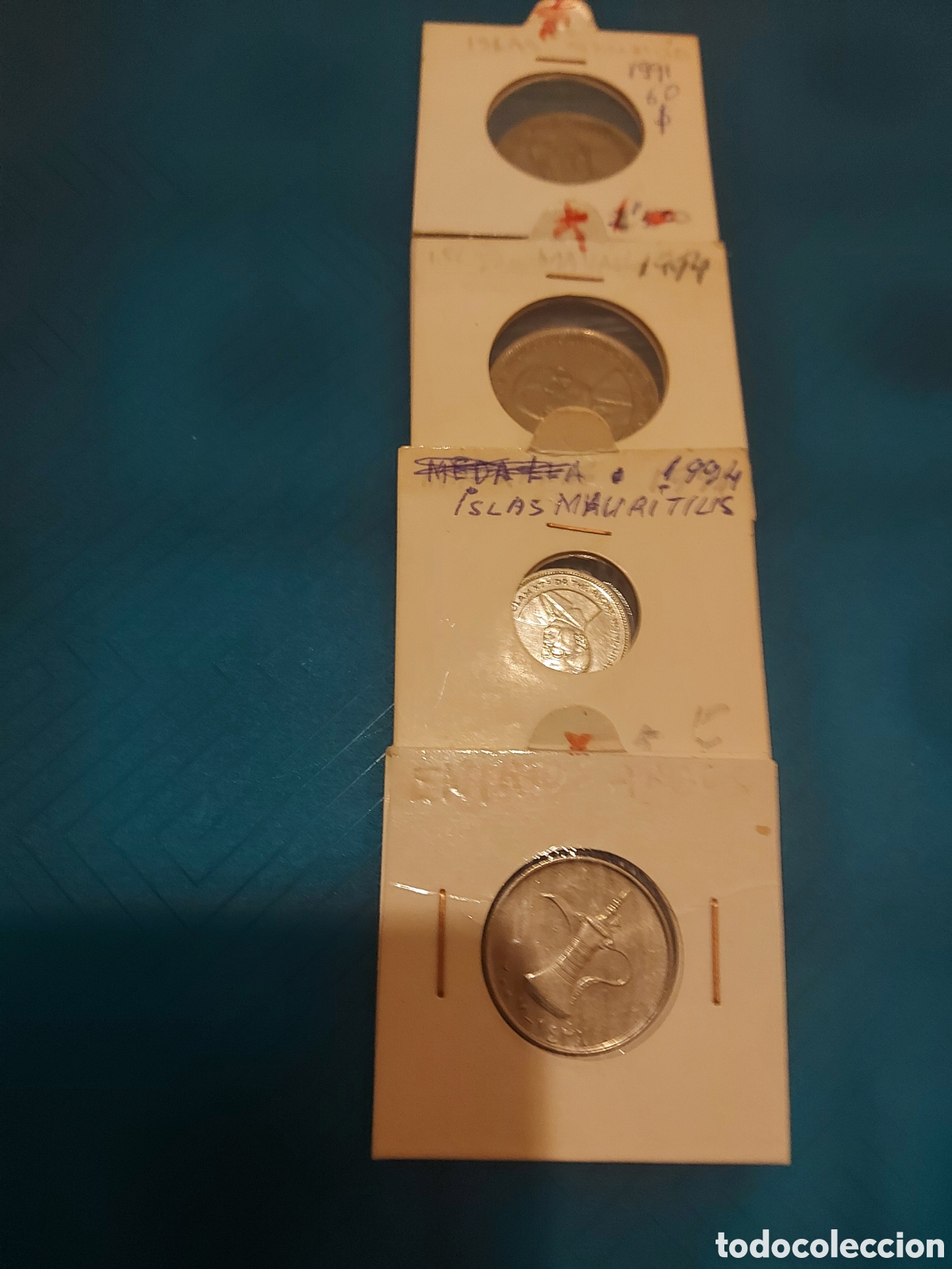 Monedas antiguas de &Aacute;frica: 3IslasMauritius1ArabiaS - Foto 2