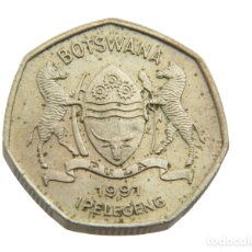 Monedas antiguas de África: 1 PULA 1991. BOTSUANA.