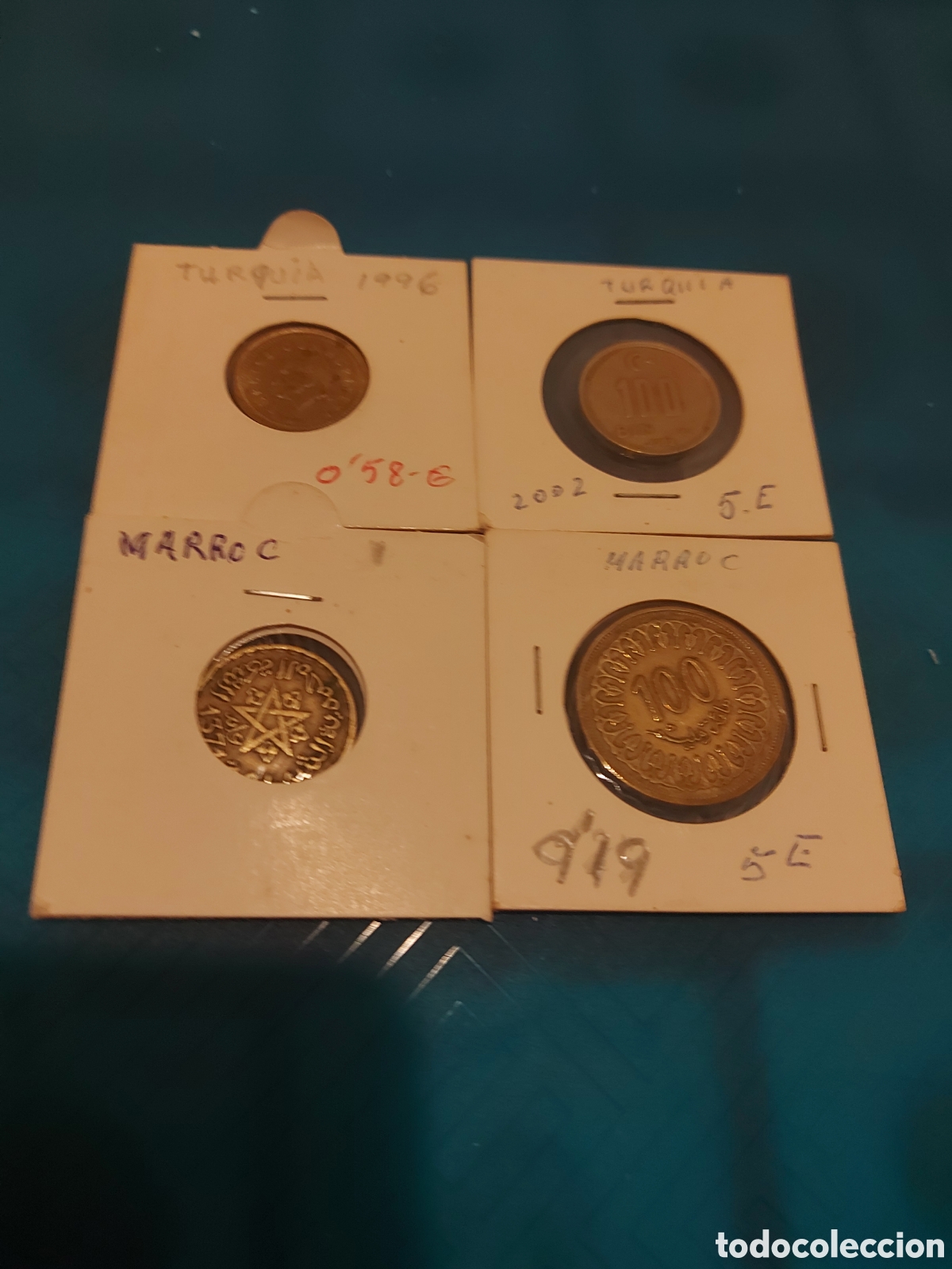 Monedas antiguas de &Aacute;frica: 2Turkay 2Marruecos - Foto 1