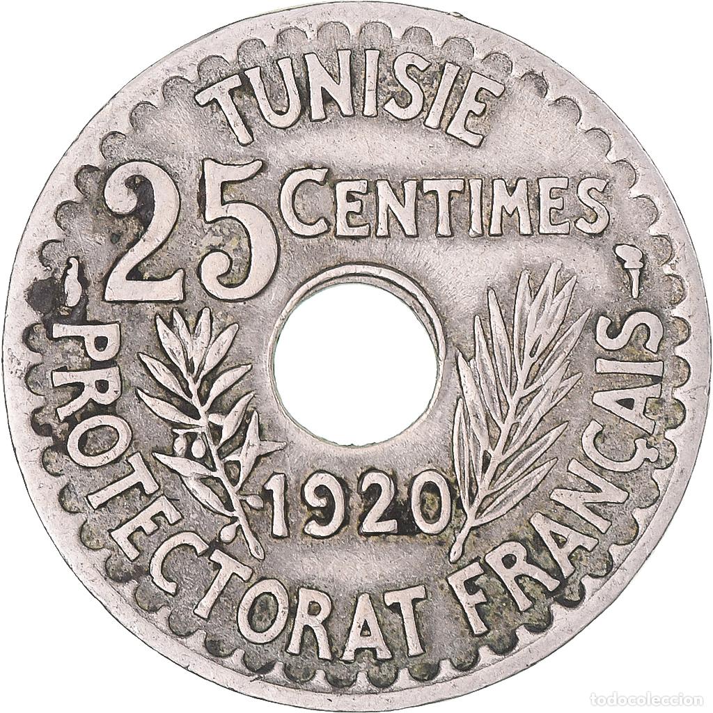 Monedas antiguas de &Aacute;frica: [#1334075] Moneda, T&uacute;nez, 5 Centimes, 1920 - Foto 2