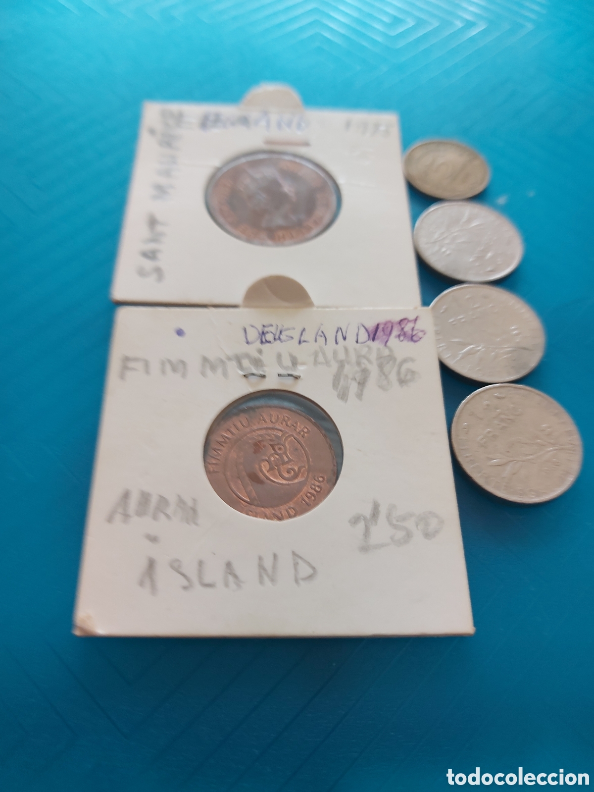 Monedas antiguas de &Aacute;frica: 4France 2SANTMAURItius - Foto 1