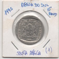 Monedas antiguas de África: FILA MOEDA SOUTH AFRICA 1995 5 RAND CUPRO-NIQUEL CIRCULADA