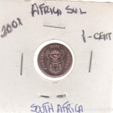 Monedas antiguas de África: FILA MOEDA SOUTH AFRICA 2001 1 CENTIMO COBRE NOVA