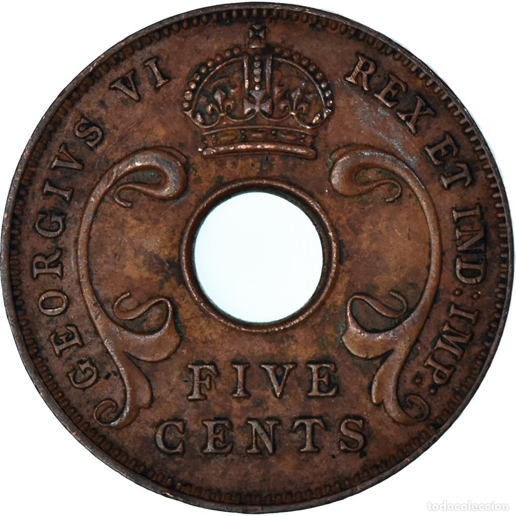 Monete antiche di Africa: [#1349323] Moneda, ESTE DE &Aacute;FRICA, 5 Cents, 1942