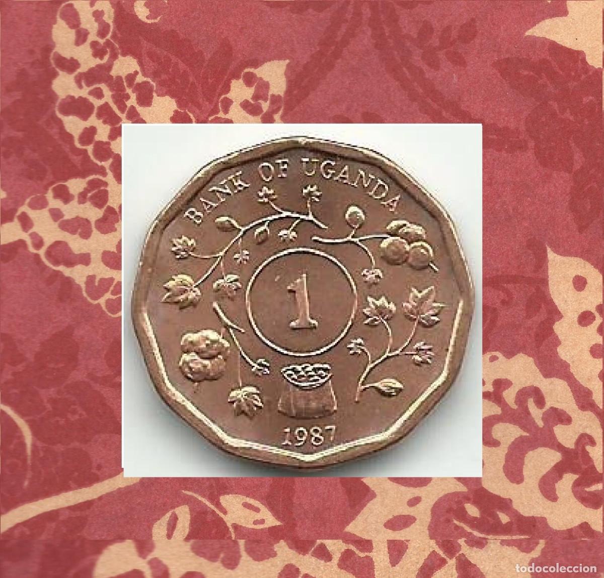 Monedas antiguas de &Aacute;frica: MONEDAS UGANDA MONEDA 1 SHILLING 1987 - Foto 1