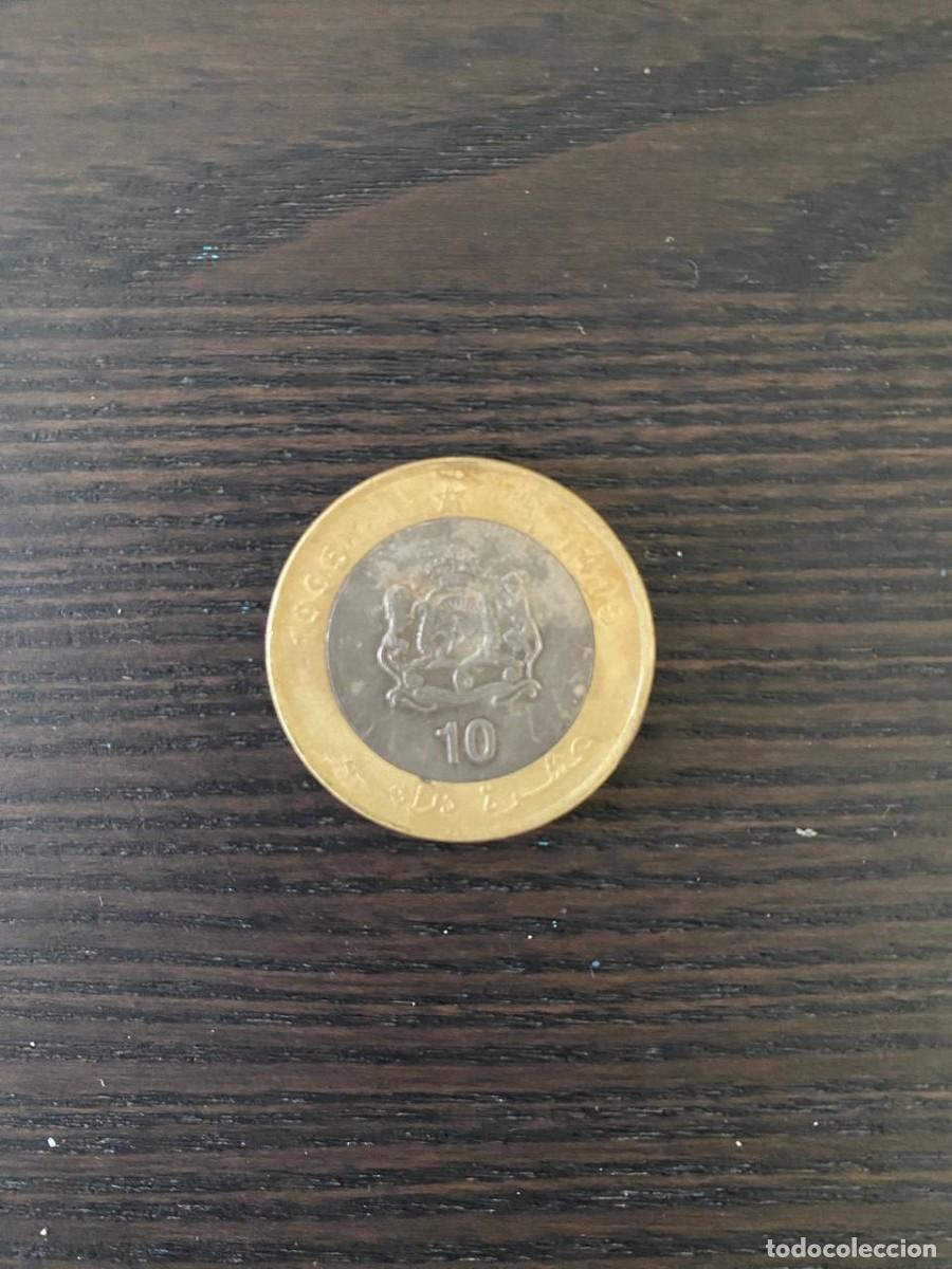 Monedas antiguas de &Aacute;frica: Moneda Marruecos 10 Dirhams 1995 - Foto 1