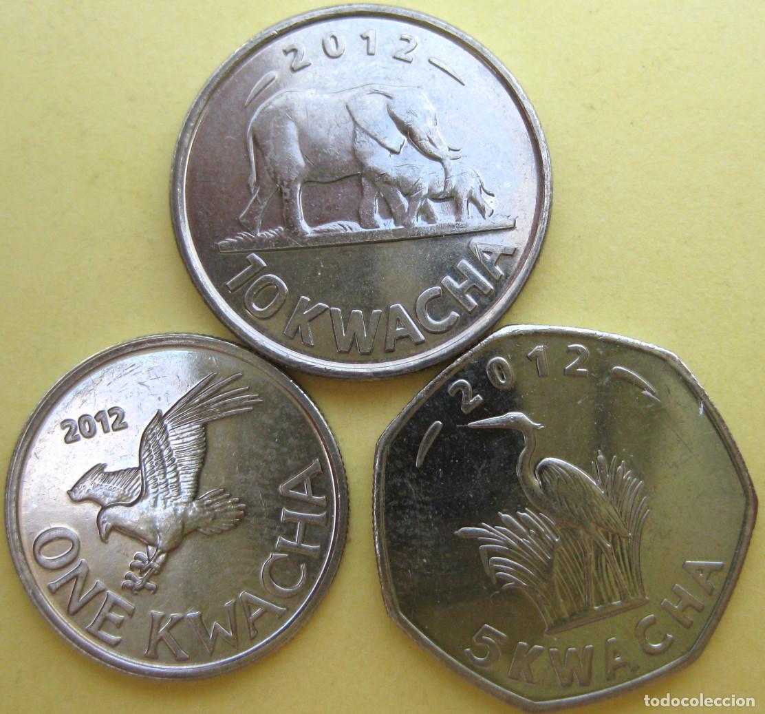Monedas antiguas de &Aacute;frica: Malawi 2012, Set 3 monedas: 1, 5 y 10 Kwacha./ Las de las fotos.