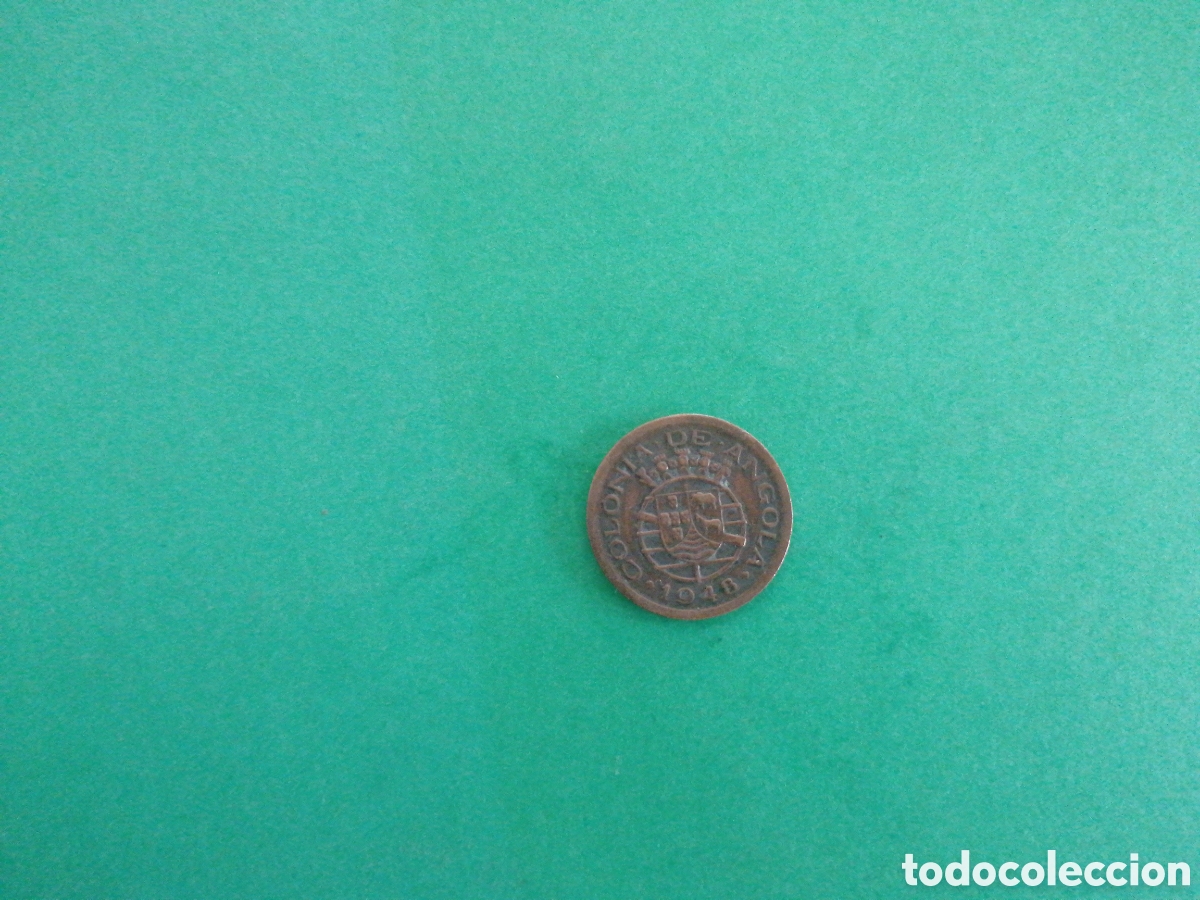 Monedas antiguas de &Aacute;frica: 10 centavos de Angola 1948 - Foto 2