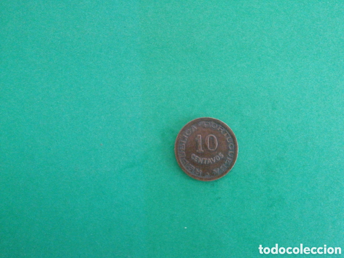 Monedas antiguas de &Aacute;frica: 10 centavos de Angola 1948 - Foto 1