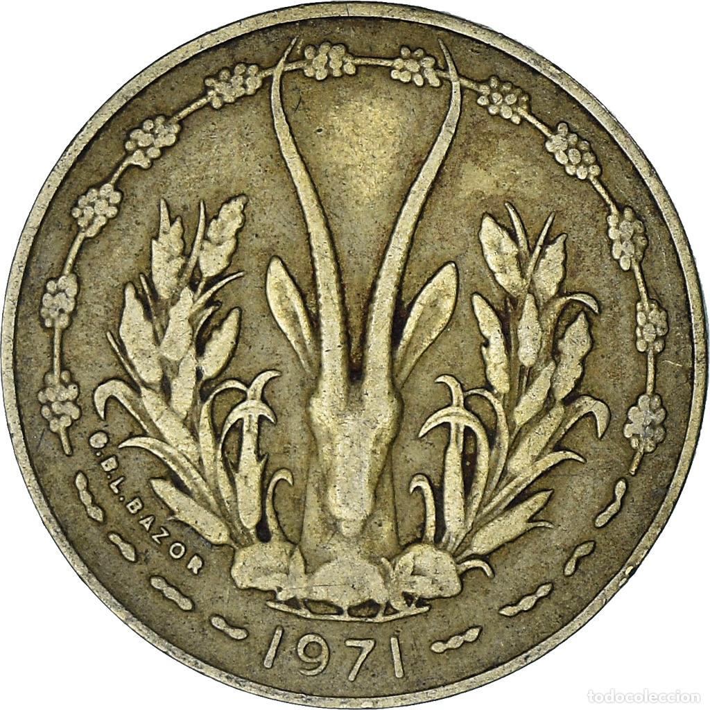 Monnaies anciennes d'Afrique: [#1365574] Estados del &Aacute;frica Occidental, 10 Francs, 1971