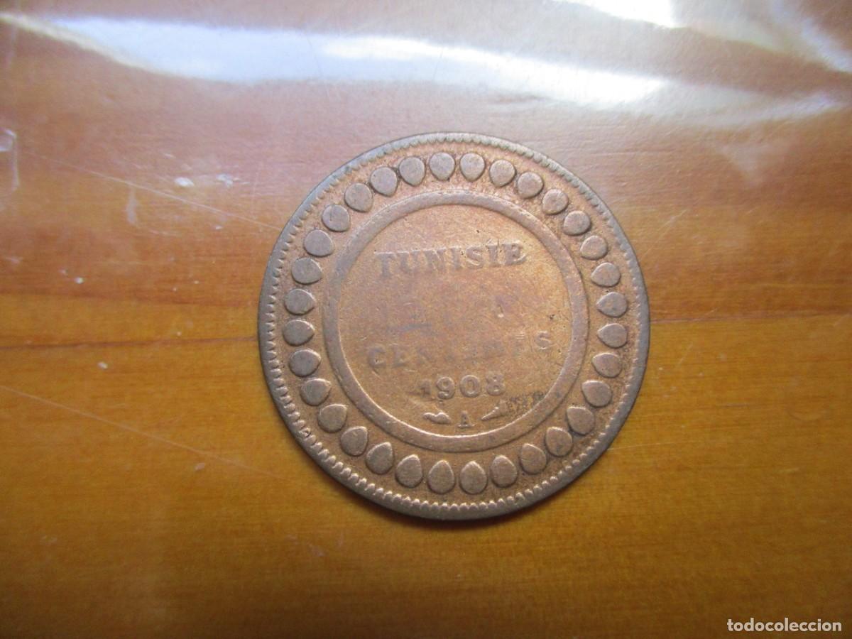 Monedas antiguas de &Aacute;frica: TUNEZ- 5 CENTIMES 1908 - Foto 1