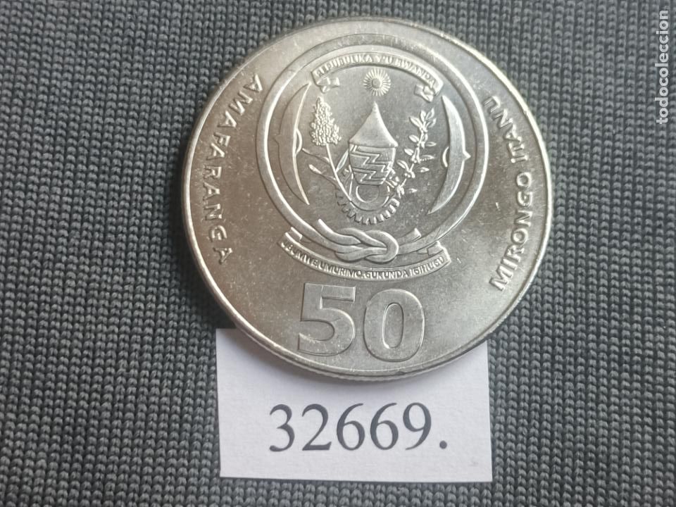 Monedas antiguas de &Aacute;frica: Rwanda 50 francos 2003 - Foto 2